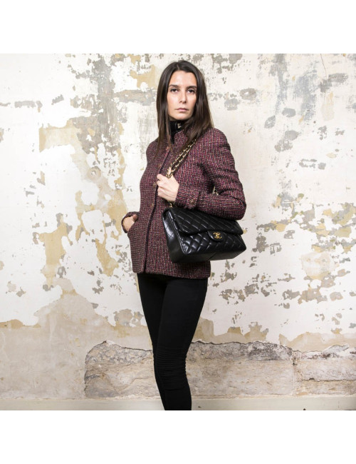Sac Jumbo CHANEL cuir matelassé noir