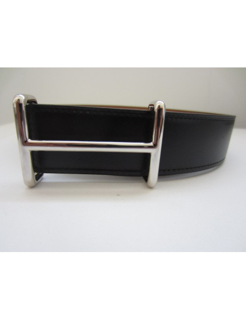 Ceinture HERMES réversible noir/gold T 85