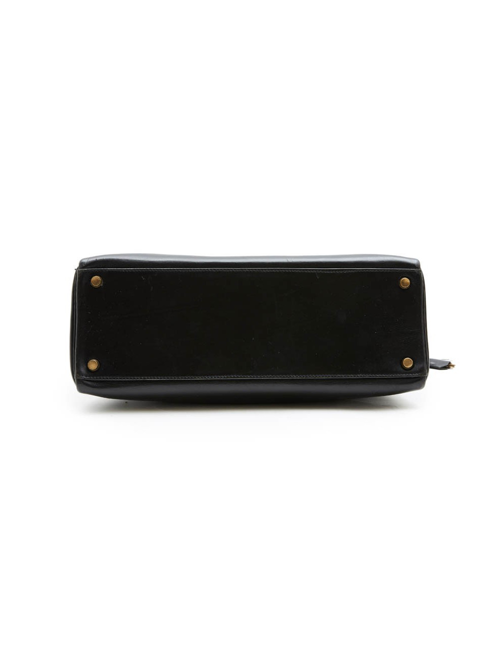 HERMES vintage 'Kelly 32' bag in black box leather
