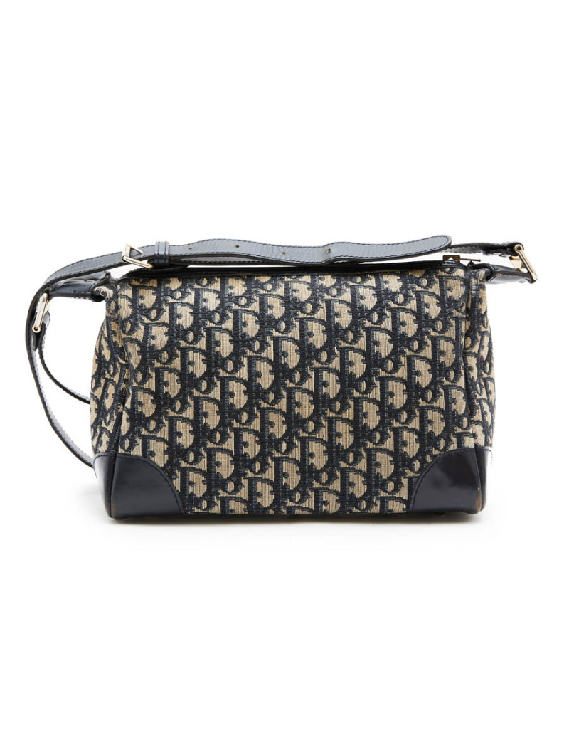 Sac CHRISTIAN DIOR vintage toile monogram bleu