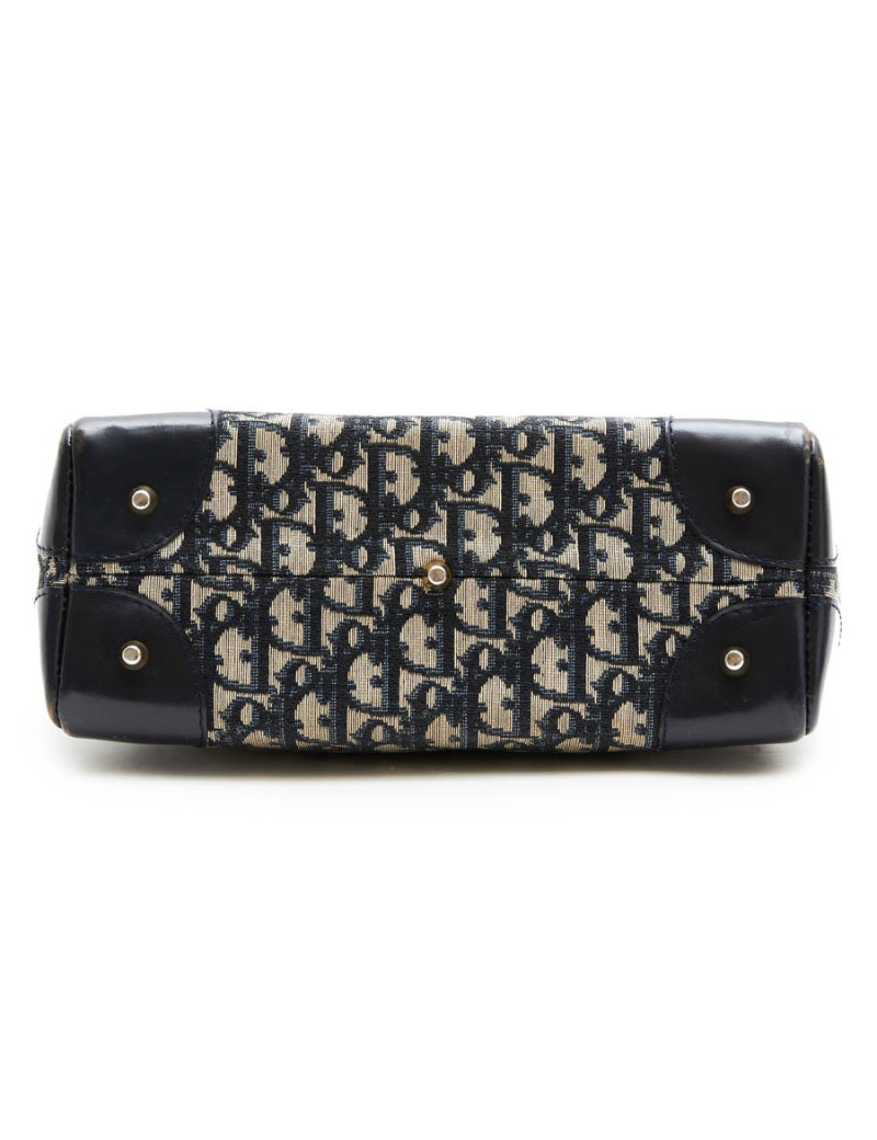 CHRISTIAN DIOR vintage bag in blue monogram canvas