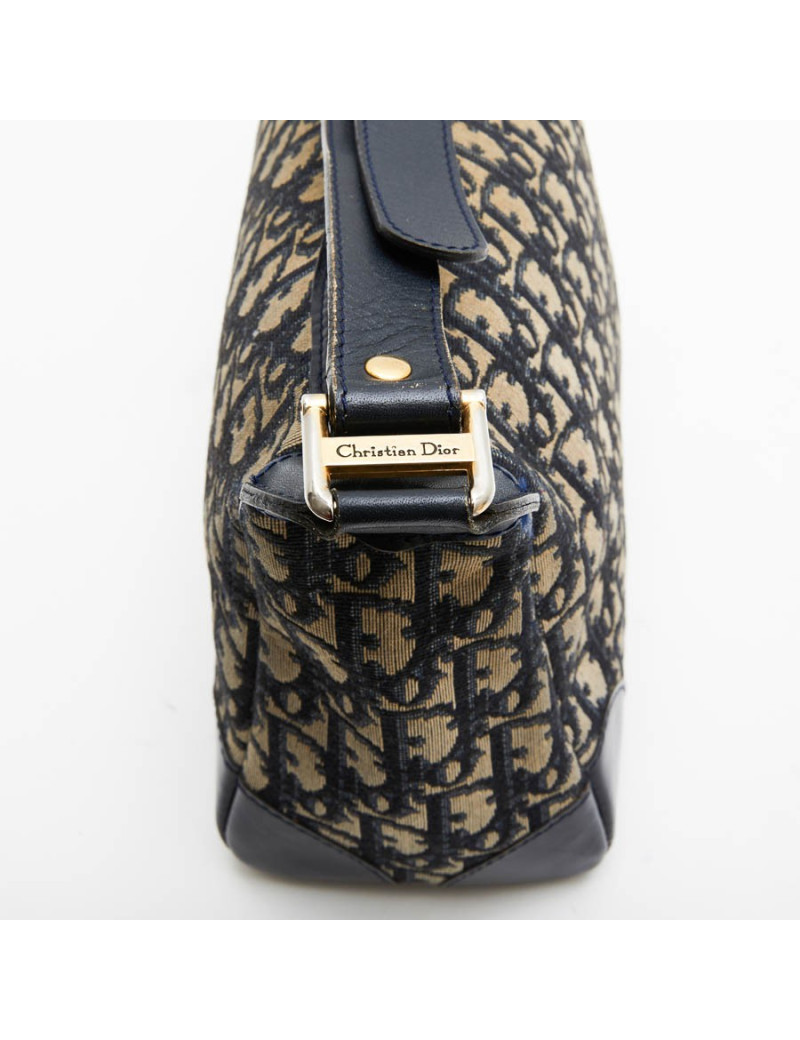 Sac CHRISTIAN DIOR vintage toile monogram bleu