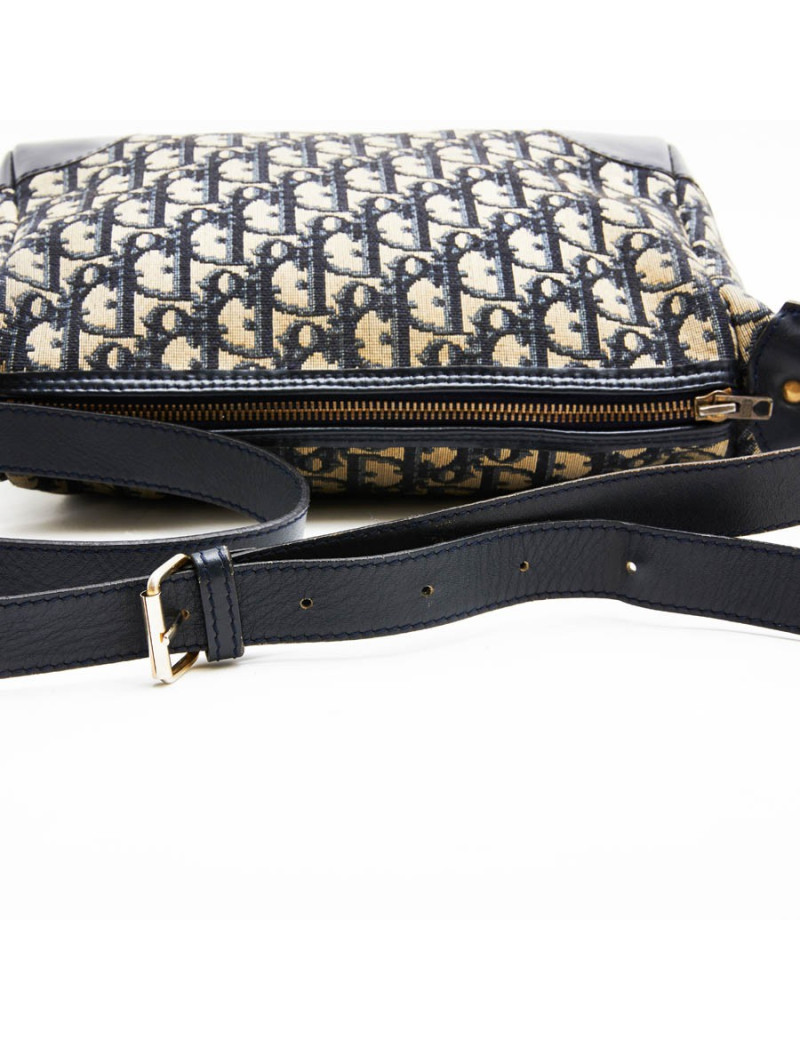 Sac CHRISTIAN DIOR vintage toile monogram bleu