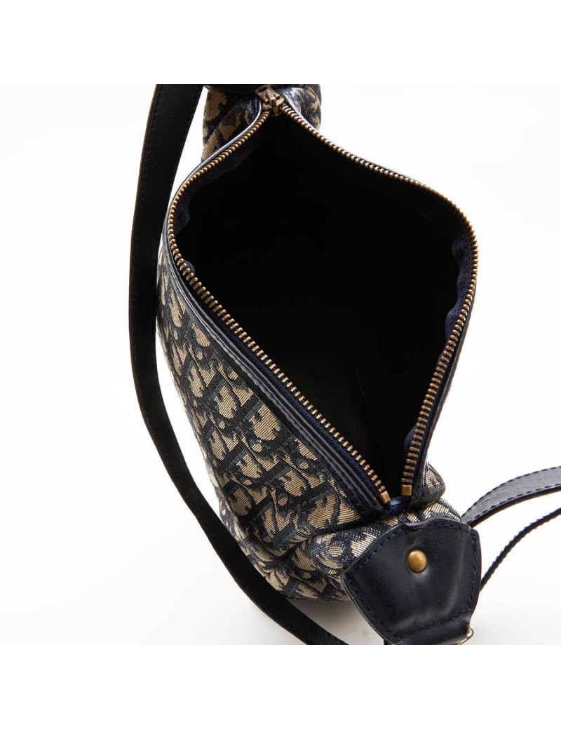 Sac CHRISTIAN DIOR vintage toile monogram bleu