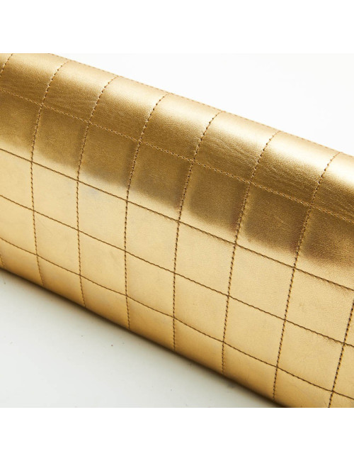 Sac Couture baguette CHANEL cuir matelassé or