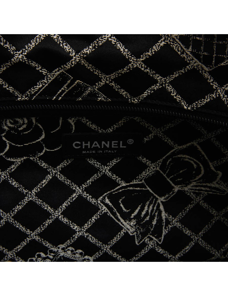 Sac CHANEL cuir lisse noir