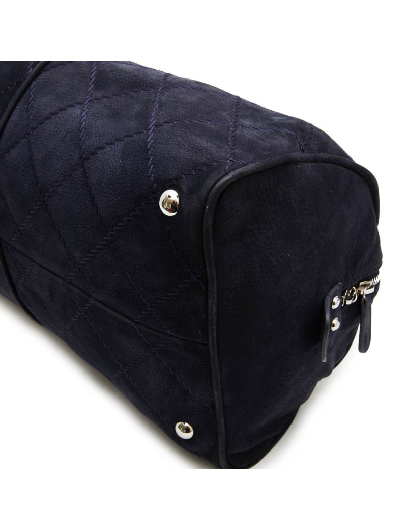Sac CHANEL veau velours bleu marine