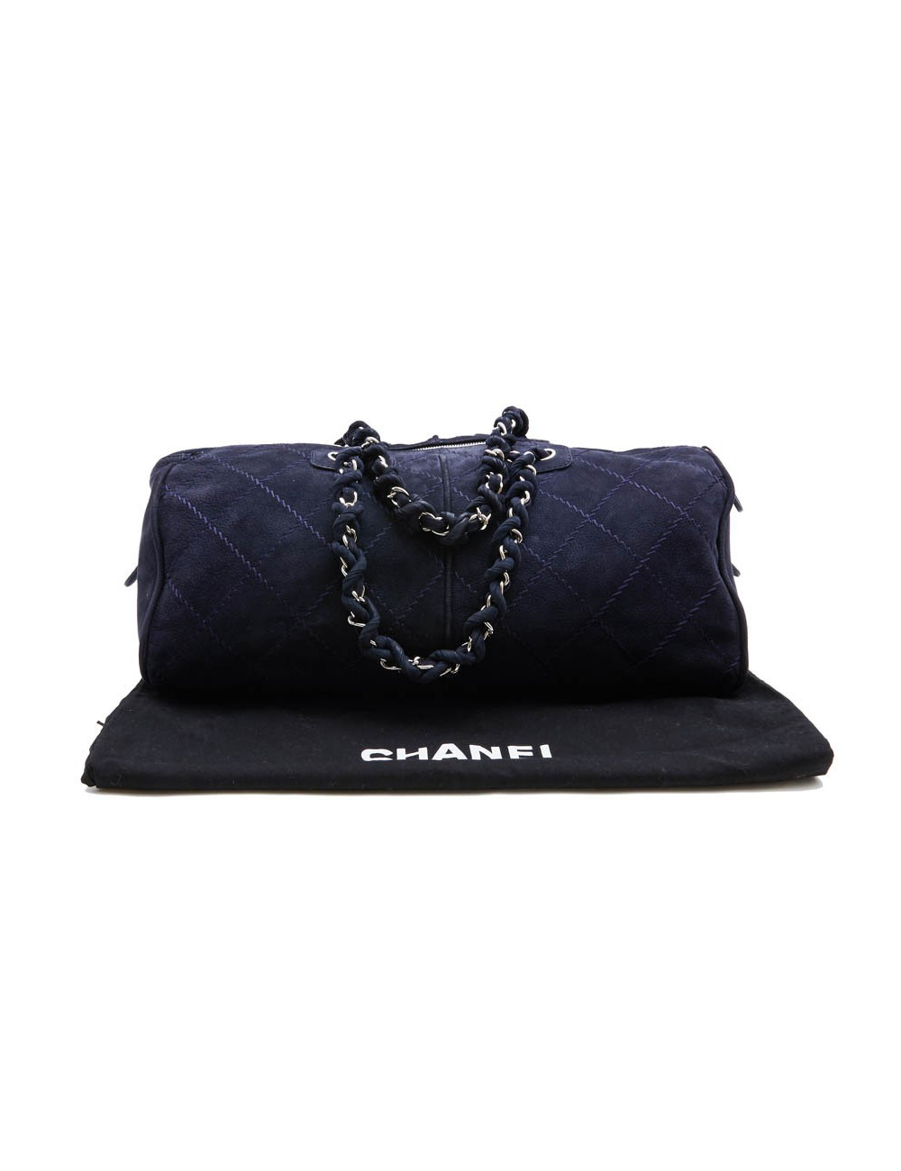 Sac CHANEL veau velours bleu marine