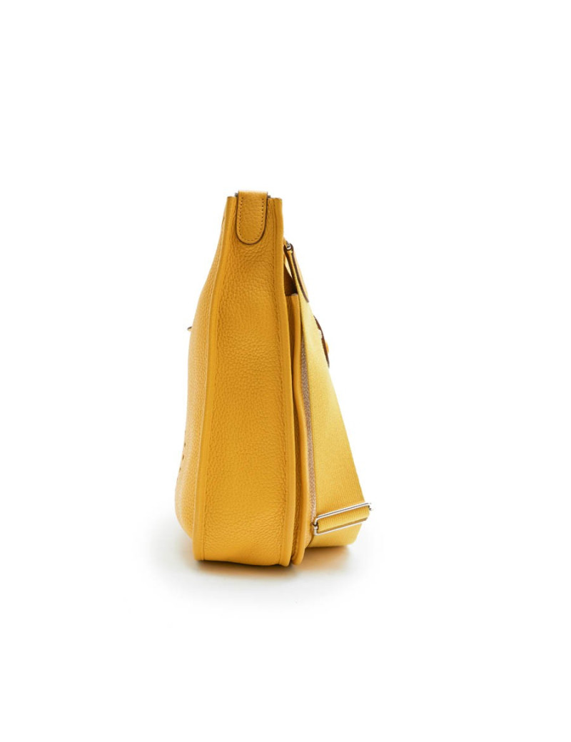 HERMES Evelyn II bag in yellow togo grained leather