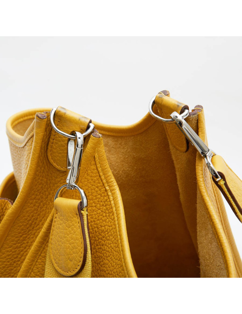 HERMES Evelyn II bag in yellow togo grained leather