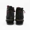 Boots CHANEL T37,5 veau velours noir