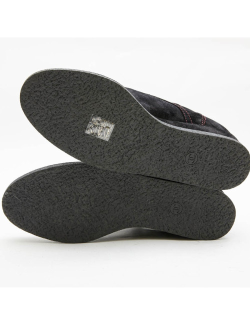 Boots CHANEL T37,5 veau velours noir