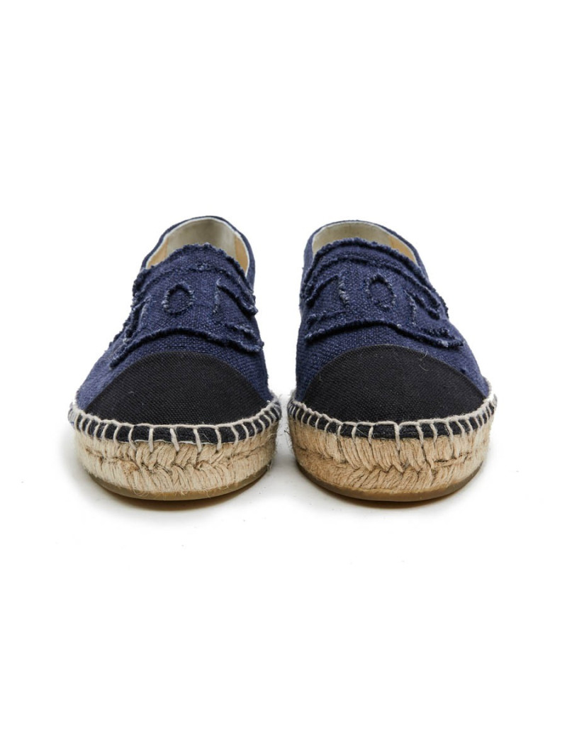 Espadrilles CHANEL bicolore bleu et noir