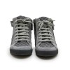 Boots Chanel T39,5 denim et veau velours gris