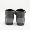 Boots Chanel T39,5 denim et veau velours gris