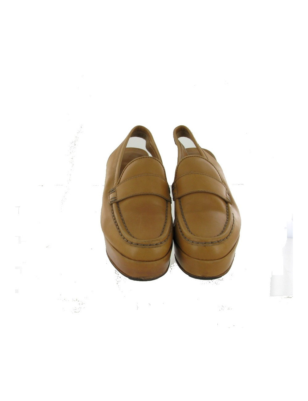 Escarpins T35 HERMES cuir gold