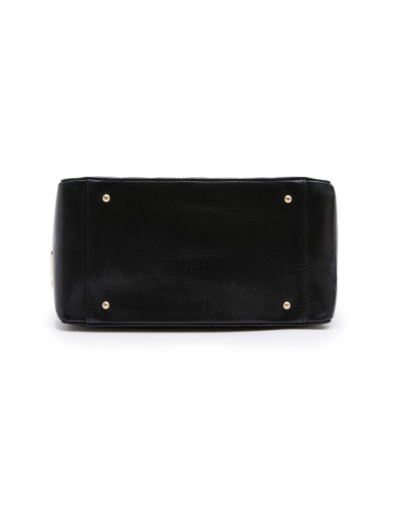 Sac cabas CHANEL cuir matelassé noir