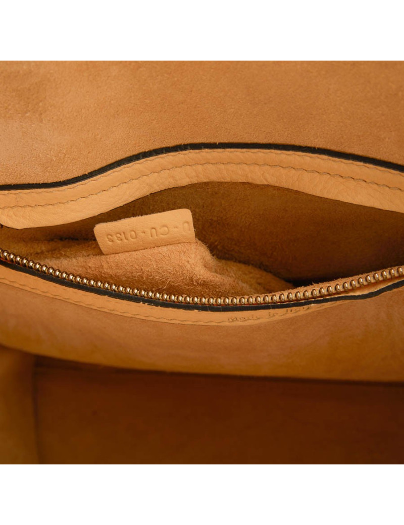 Sac Luggage CELINE cuir grainé jaune