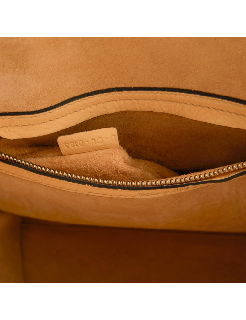 Sac Luggage CELINE cuir grainé jaune