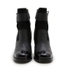 CHANEL ankle boots in black leather T38,5 
