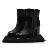 CHANEL ankle boots in black leather T38,5 