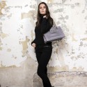 CHANEL tote bag 'Boy' model in semi-matt gray patent leather