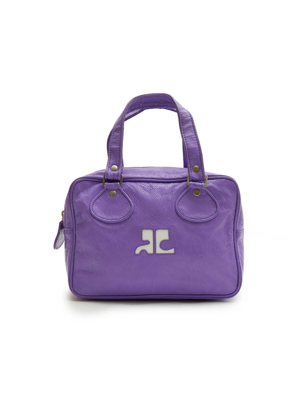 Sac COURREGE cuir veilli verni violet