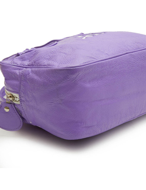 Sac COURREGE cuir veilli verni violet