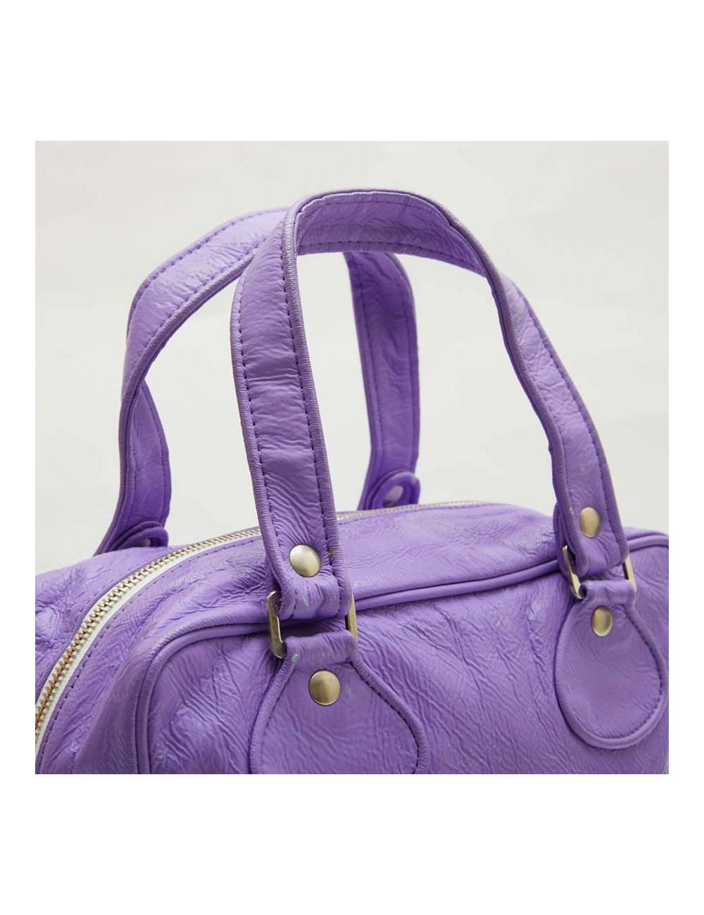 Sac COURREGE cuir veilli verni violet