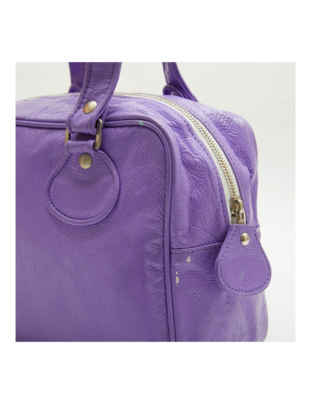 Sac COURREGE cuir veilli verni violet