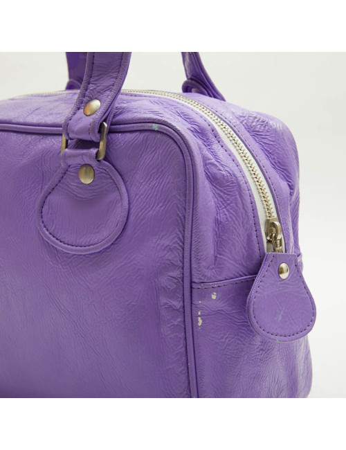 Sac COURREGE cuir veilli verni violet