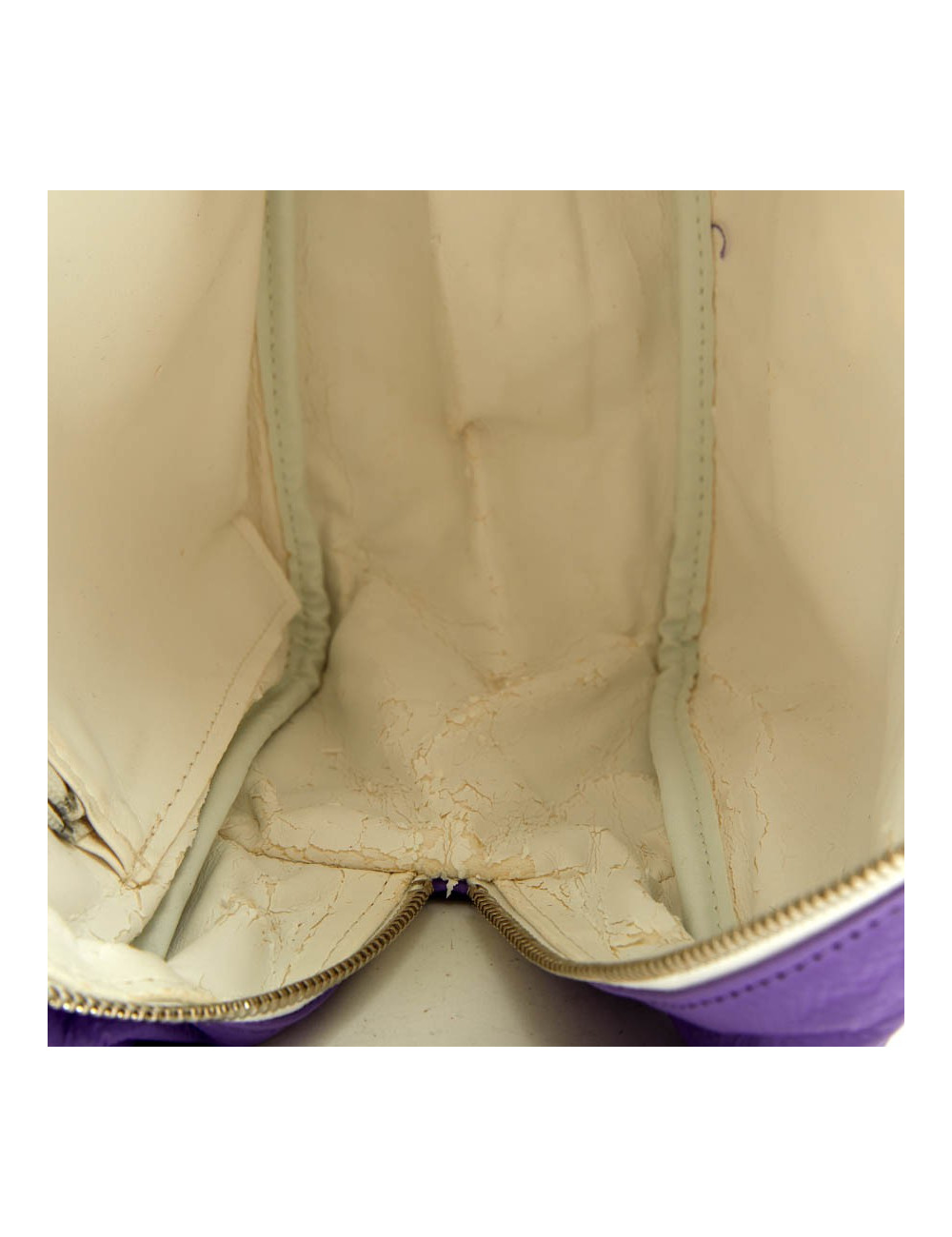 Sac COURREGE cuir veilli verni violet