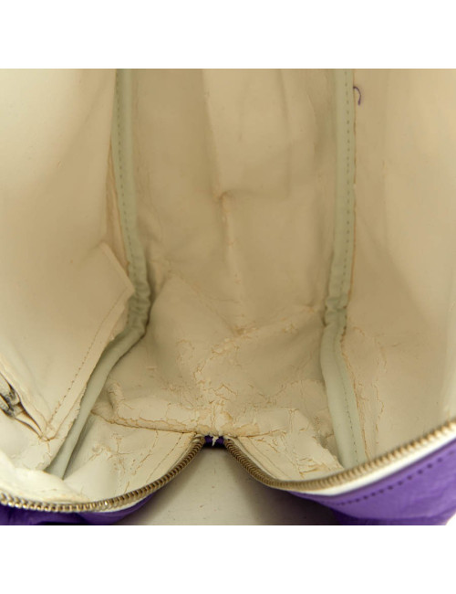 Sac COURREGE cuir veilli verni violet