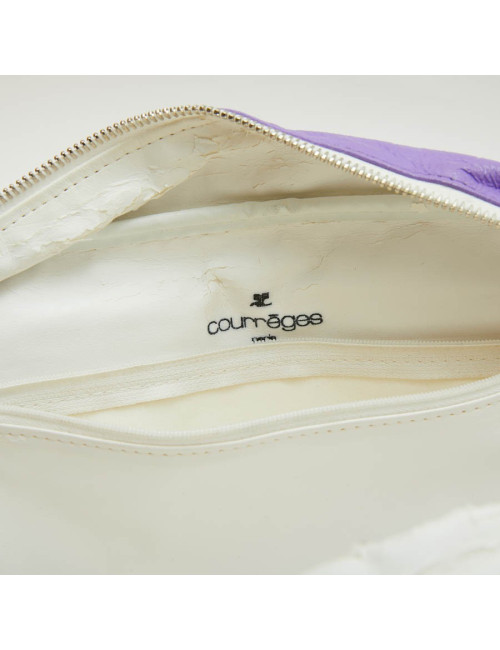 Sac COURREGE cuir veilli verni violet