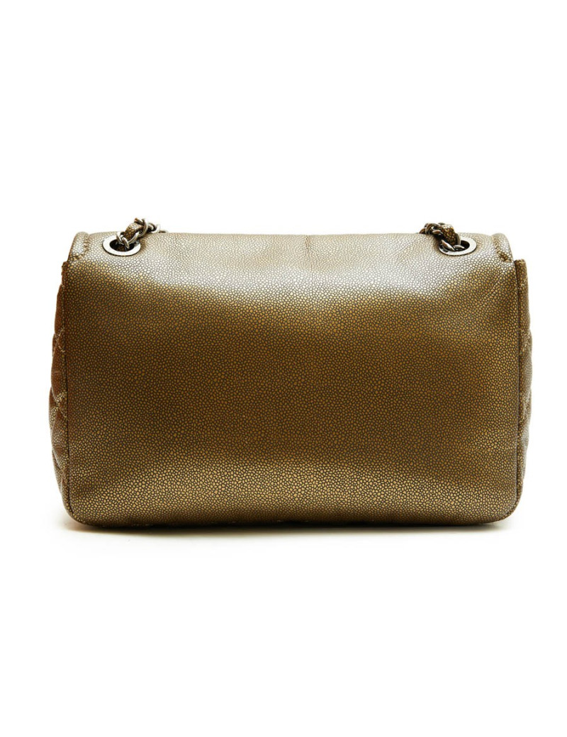 Sac CHANEL cuir effet lézard cuivré