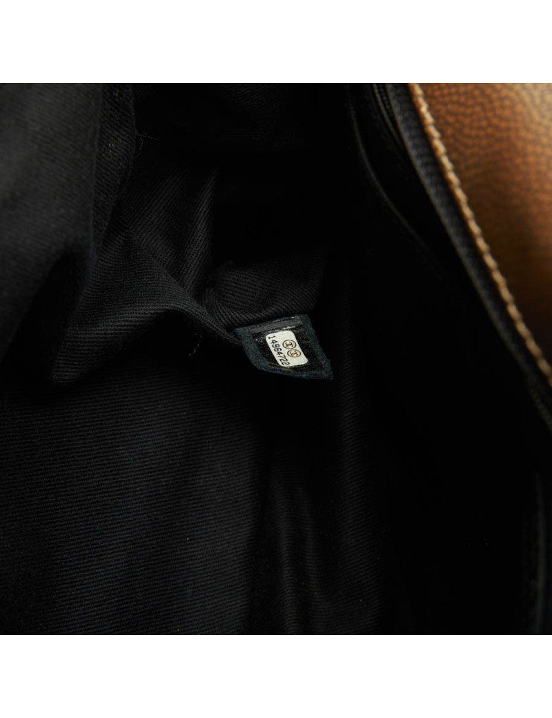 CHANEL flap bag in coppered golden leather