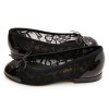 CHANEL ballerians size 34FR in lace and black patent leather