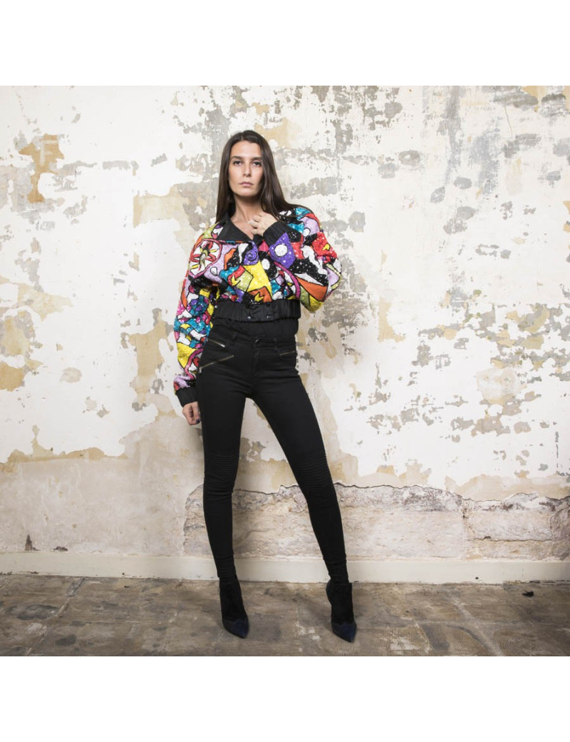 Blouson YSA DUPIRE T 40 Pailettes multicolores