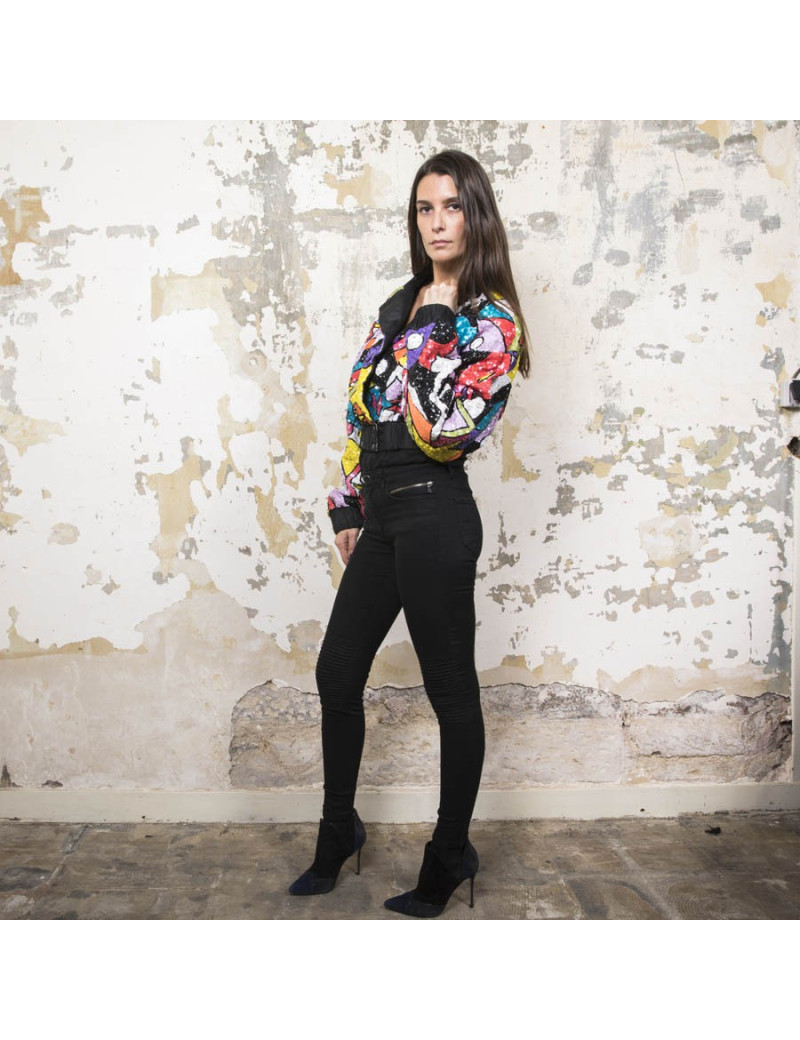Blouson YSA DUPIRE T 40 Pailettes multicolores