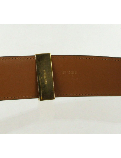 Ceinture T72 HERMES "COLLIER DE CHIEN" vintage en box noir