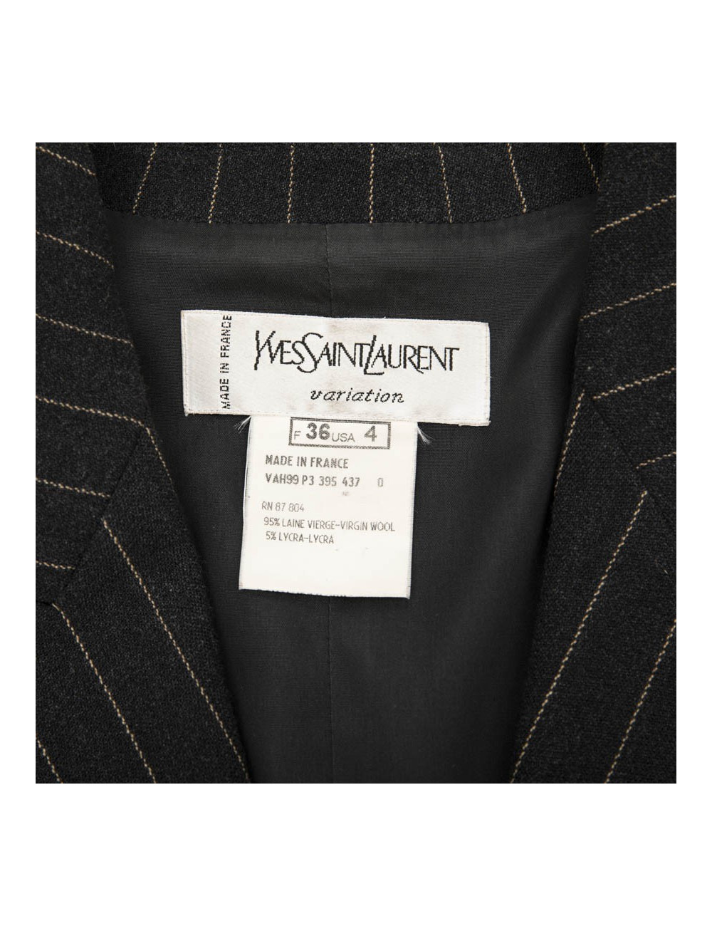 Vlongue t36 YSL  SAINT LAURENT rayée gris foncé