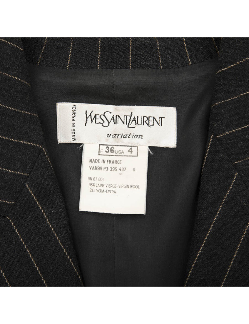 Vlongue t36 YSL  SAINT LAURENT rayée gris foncé