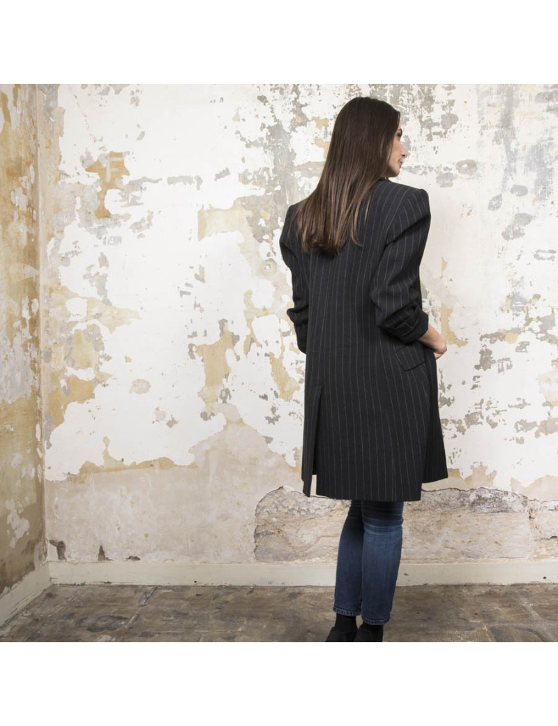 Vlongue t36 YSL  SAINT LAURENT rayée gris foncé