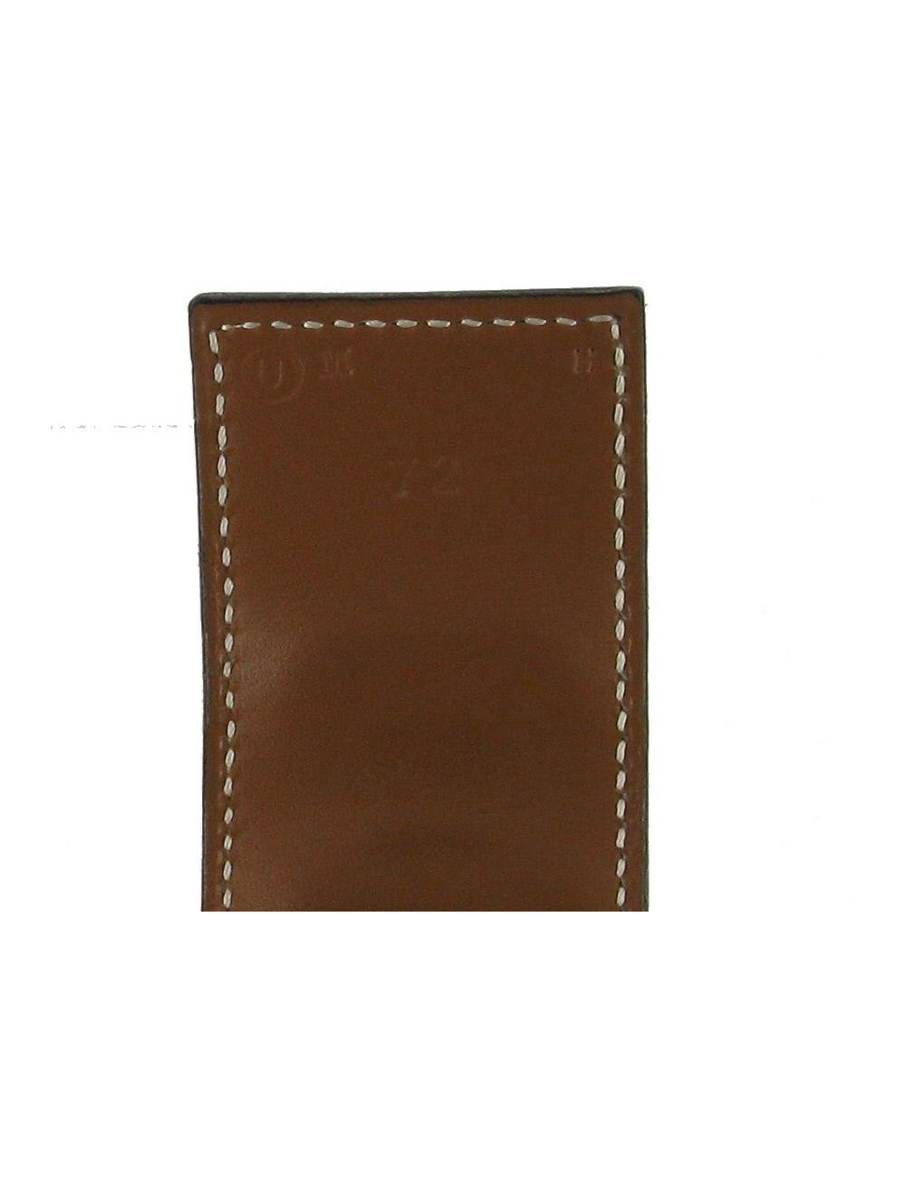 Ceinture T72 HERMES vintage "COLLIER DE CHIEN" en cuir courchevel gold