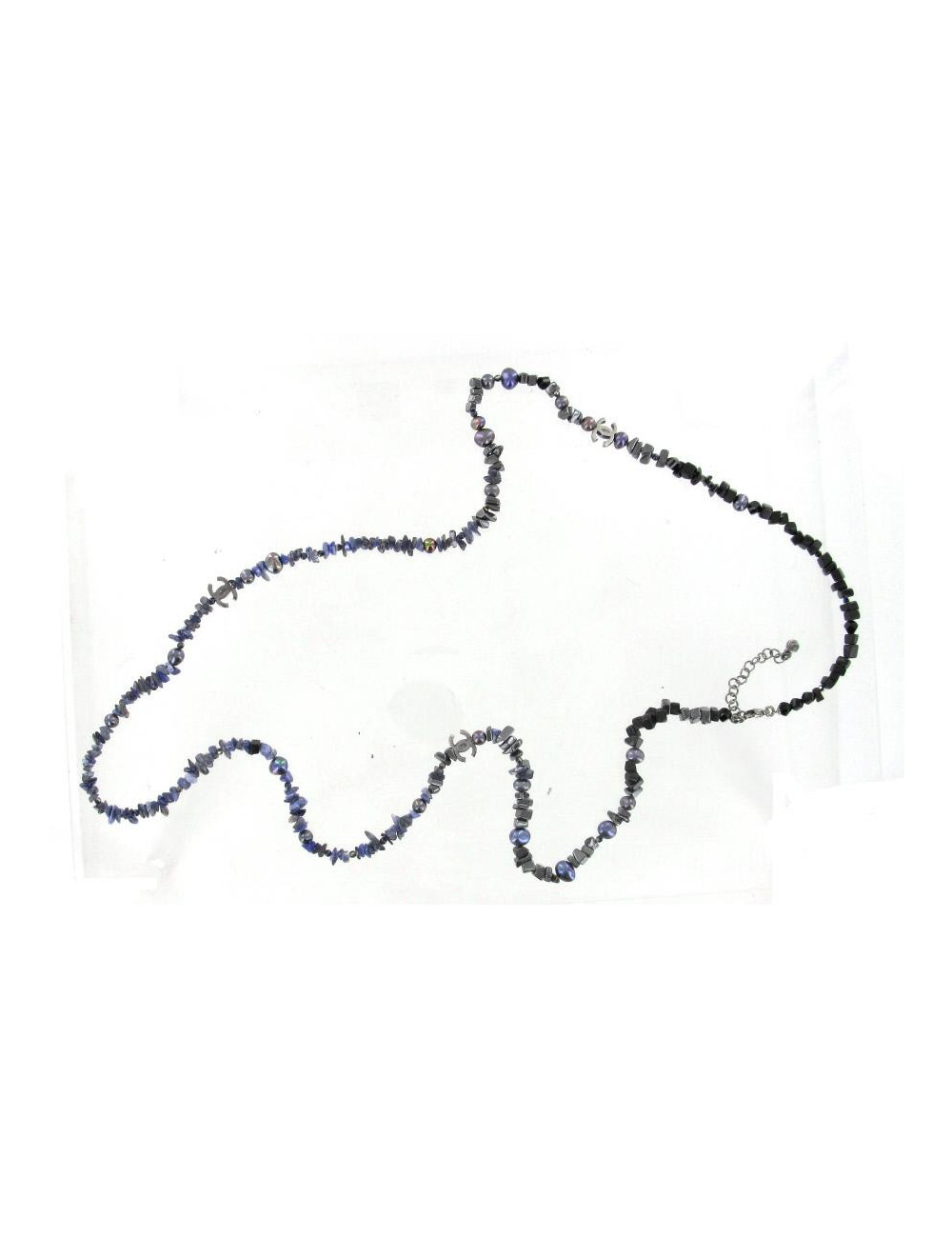 Sautoir CHANEL éclats de pierre et perles