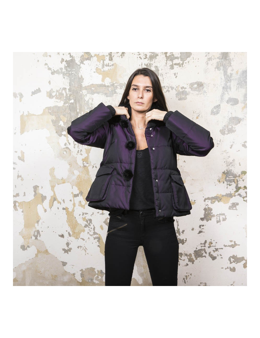 Doudoune CHRISTIAN DIOR violet moiré