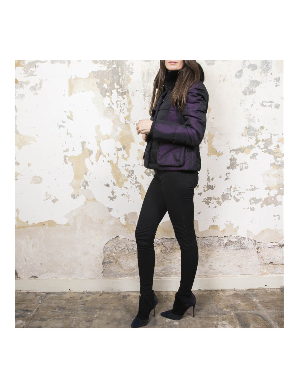 Doudoune CHRISTIAN DIOR violet moiré