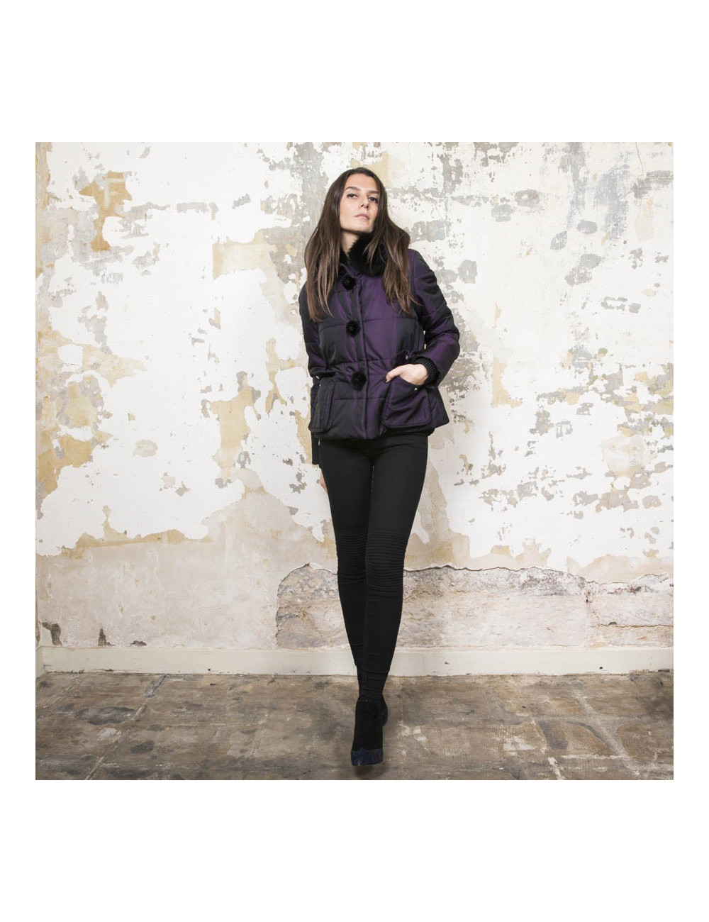 Doudoune CHRISTIAN DIOR violet moiré