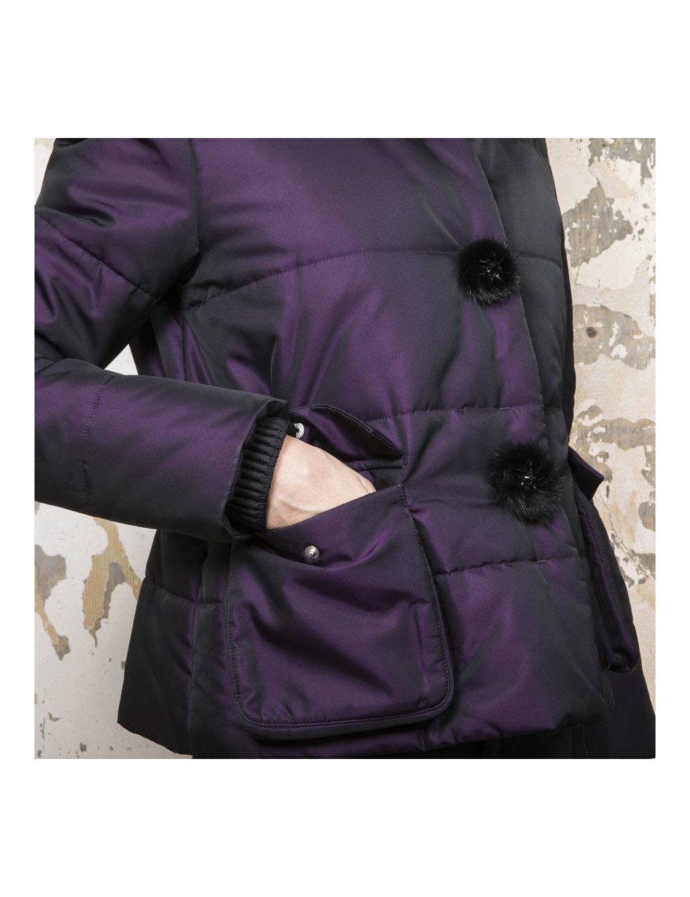 Doudoune CHRISTIAN DIOR violet moiré