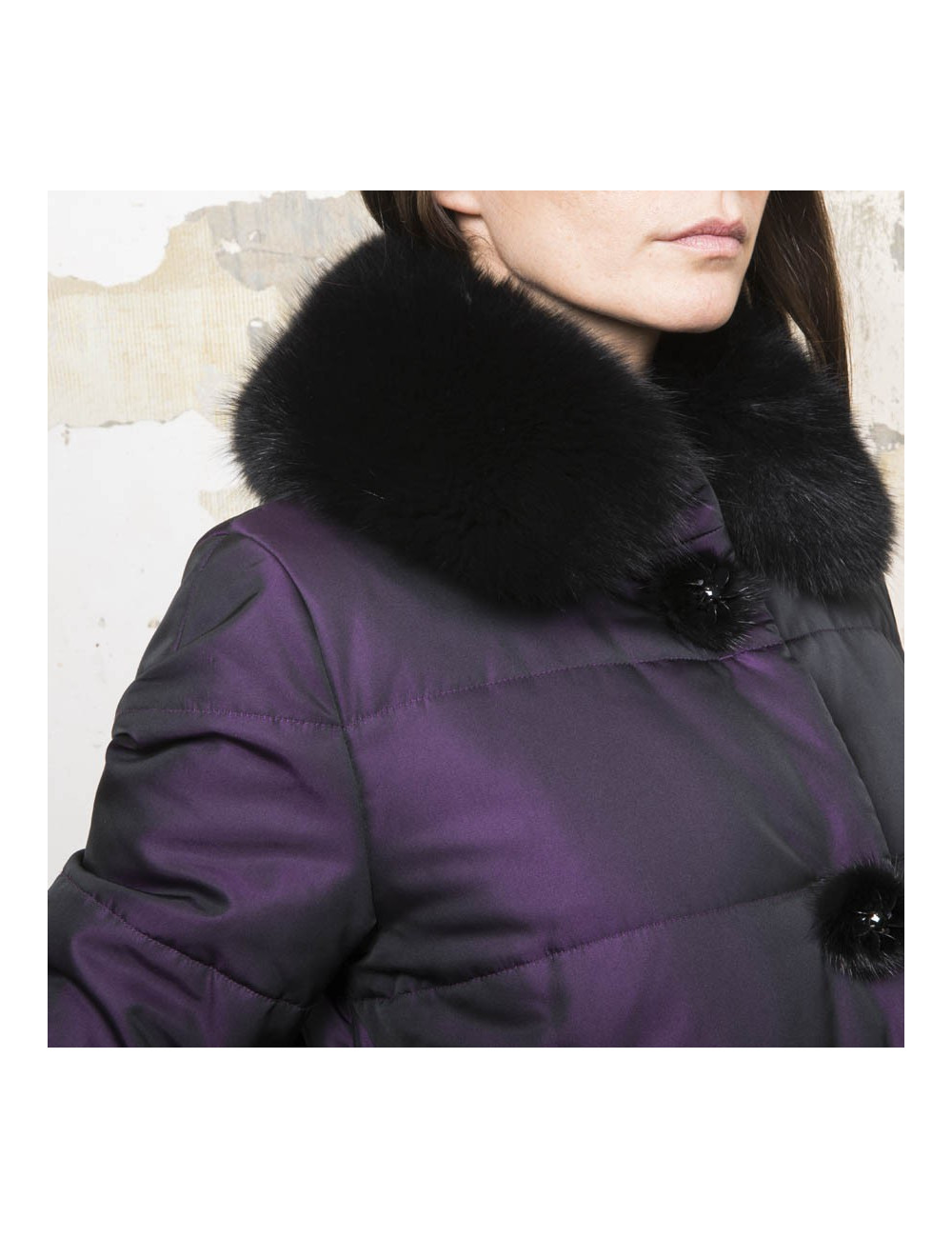 Doudoune CHRISTIAN DIOR violet moiré